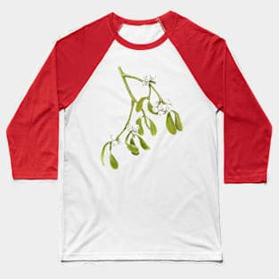 Mistletoe Watercolor Baseball T-Shirt